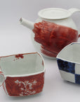 松尾貞一郎 色絵磁器赤絵のポット